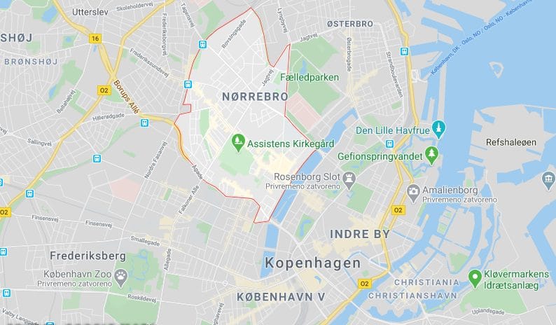 Billede af kort over Nørrebro